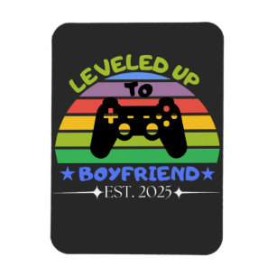 Magnet Flexible Je suis passé au rang de petit ami Funny Gamer né 