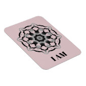 Magnet Flexible *~* "JE SUIS" Purple Black Grey Mandala Crown Chak (Côté Droit)