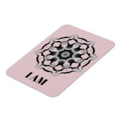 Magnet Flexible *~* "JE SUIS" Purple Black Grey Mandala Crown Chak (Côté Gauche)