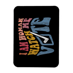 Magnet Flexible Je Suis Une Femme Me Regarder Vote 2024 Vague Bleu