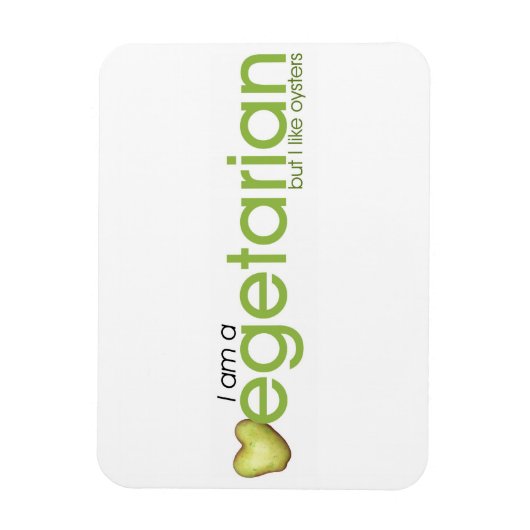Magnet Flexible Je suis végétarien - Aimant (Vertical)