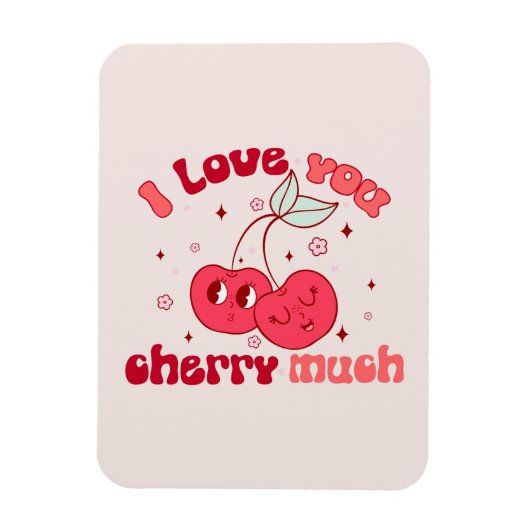Magnet Flexible Je T'Aime Beaucoup Cherry (Vertical)