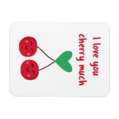 Magnet Flexible Je t'aime beaucoup Cherry Valentine (Horizontal)