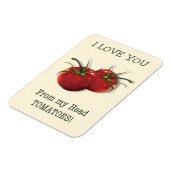 Magnet Flexible Je t'aime de la tête aux pieds : Tomate, jeu de mo (Côté Gauche)