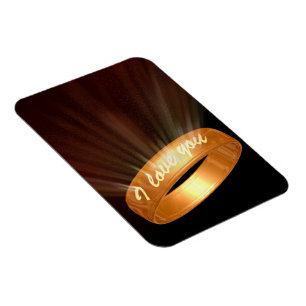 Magnet Flexible "Je t'aime" Golden Ring