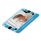 Magnet Flexible Je t'aime Grand-père bleu et noir photo (Côté Gauche)