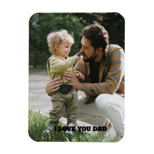 Magnet Flexible Je t'aime papa Fête des pères photo