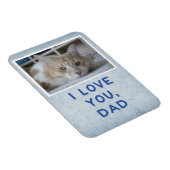 Magnet Flexible Je T'Aime, Papa Léger Bleu Personnalisé Aimant Pho (Côté Droit)