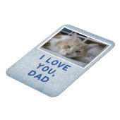 Magnet Flexible Je T'Aime, Papa Léger Bleu Personnalisé Aimant Pho (Côté Gauche)