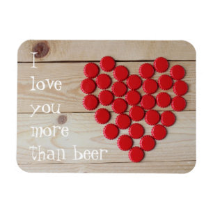 Magnet Flexible Je t'aime plus que la bière