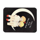 Magnet Flexible Je t'aime sur la Lune et de retour (Horizontal)