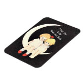 Magnet Flexible Je t'aime sur la Lune et de retour (Côté Gauche)