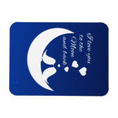 Magnet Flexible Je t'aime sur la Lune et de retour (Horizontal)