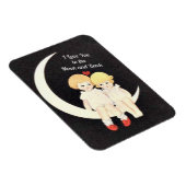 Magnet Flexible Je t'aime sur la Lune et de retour (Côté Droit)