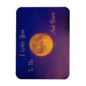 Magnet Flexible Je t'aime sur la lune et le revers (Vertical)
