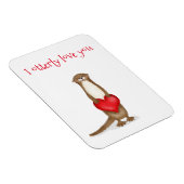 Magnet Flexible Je t'aime vraiment mignonne loutre avec aimant car (Côté Droit)