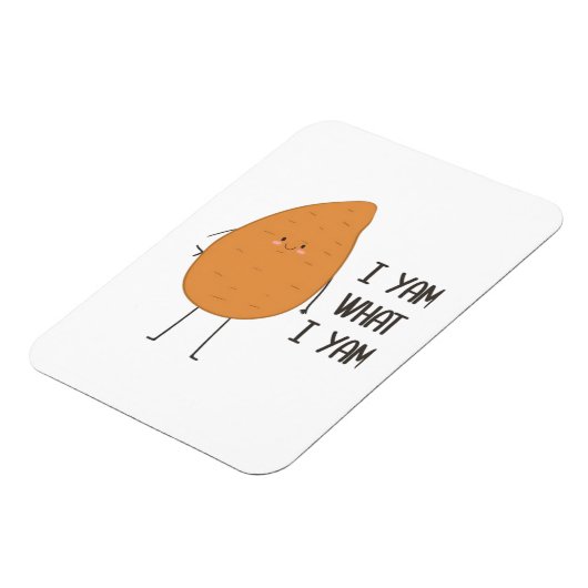 Magnet Flexible Je Yam Ce Que Je Yam ! Super Yam Vegetable Pun (Côté Gauche)