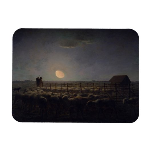 Magnet Flexible Jean-Francois Millet - Plié, Lune 1860 (Horizontal)