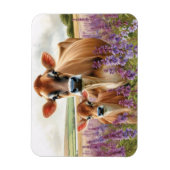 Magnet Flexible Jersey Cow and Calf Fleur sauvage flexible (Vertical)