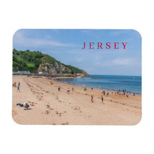Magnet Flexible Jersey Greve de Lecq vue sur la plage