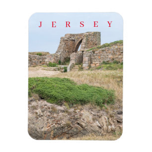 Magnet Flexible Jersey Grosnez Castle ruines vue réfrigérateur aim