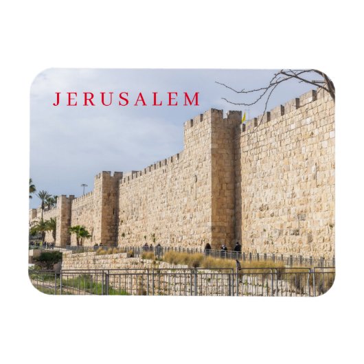 Magnet Flexible Jerusalem City Murs vue aimant frigo (Horizontal)