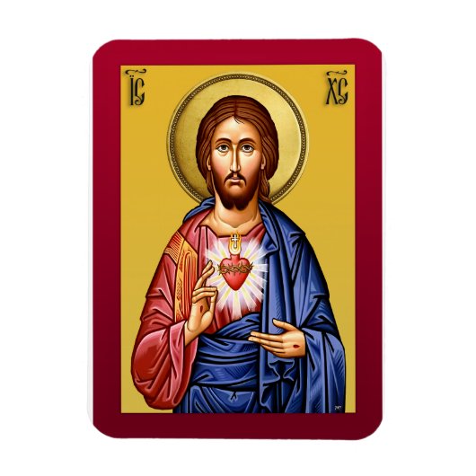 Magnet Flexible Jésus Christ fils de Dieu nouveau rouge (Vertical)