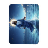 Magnet Flexible Jésus Christ marchant sur la scène biblique de l'e (Vertical)