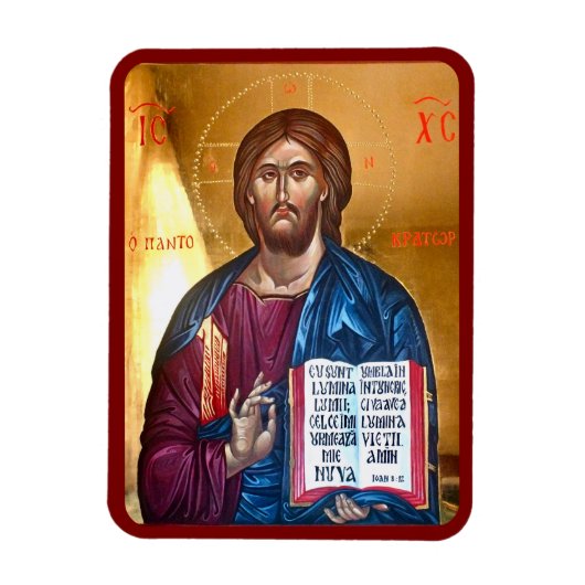 Magnet Flexible Jesus Christ Pantocrator Icon (Vertical)