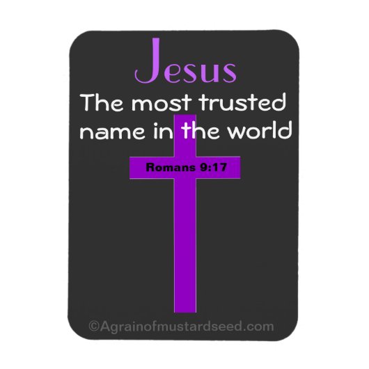 Magnet Flexible Jésus le nom le plus fiable (Vertical)