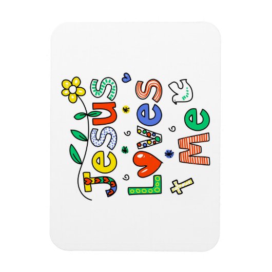 Magnet Flexible Jésus m'aime (Vertical)