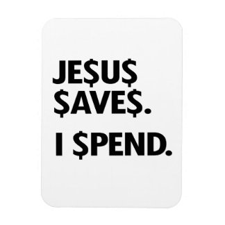 MAGNET FLEXIBLE JÉSUS SAVES - JE DÉPENSE
