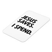 MAGNET FLEXIBLE JÉSUS SAVES - JE DÉPENSE (Côté Gauche)