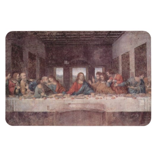Magnet Flexible Jésus "Yeshua" La Dernière Cène, Léonard de Vinci (Horizontal)
