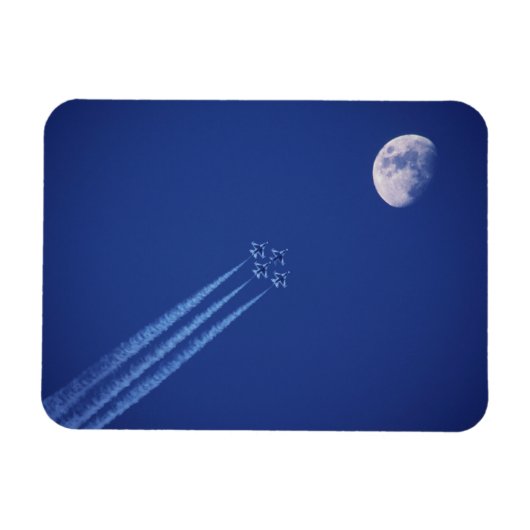Magnet Flexible Jets à côté de la lune | Colombie-Britannique (Horizontal)