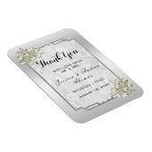 Magnet Flexible Jeu Floral Classique, mariage encadré d'argent Fav (Côté Droit)