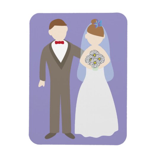 Magnet Flexible Jeune couple marié (Vertical)