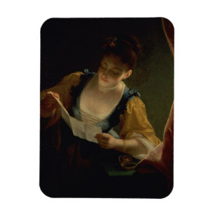 Magnet Flexible Jeune femme lisant une lettre (huile sur la toile)