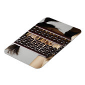 Magnet Flexible Jeune femme qui regarde par l'abaque. (Côté Gauche)