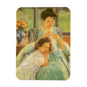 Magnet Flexible Jeune Mère Couture de Mary Cassatt, Art Ancien