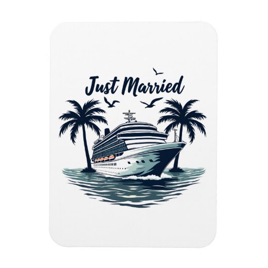 Magnet Flexible Jeunes mariés Croisière Mariage d'été Mari Husband (Vertical)