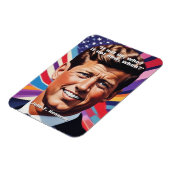 Magnet Flexible JFK John F. Kennedy Citation Inspiration Motivatio (Côté Gauche)