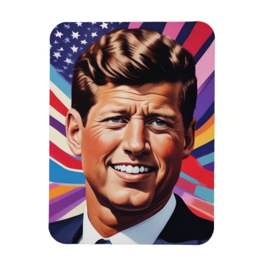Magnet Flexible JFK John F. Kennedy Inspiration motivationnelle (Vertical)
