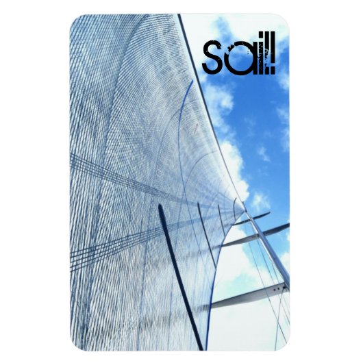 Magnet Flexible Jib Sail and Mast Picture (Vertical)