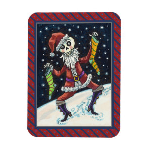 MAGNET FLEXIBLE JINGLE BONES PÈRE NOËL, SKELETON VACANCES & STOCKI