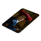 Magnet Flexible Johannes Vermeer - Fille avec un Casquette rouge (Côté Gauche)