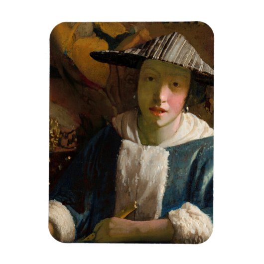Magnet Flexible Johannes Vermeer - Fille avec une Flûte (Vertical)