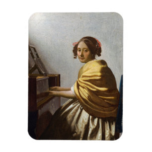 Magnet Flexible Johannes Vermeer - Jeune femme assise à Virginal