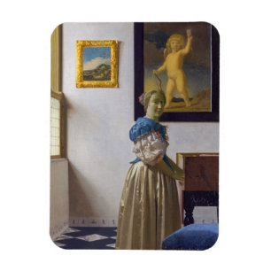 Magnet Flexible Johannes Vermeer - Lady debout dans une virginale