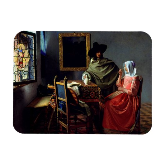 Magnet Flexible Johannes Vermeer - Le verre du vin (Horizontal)